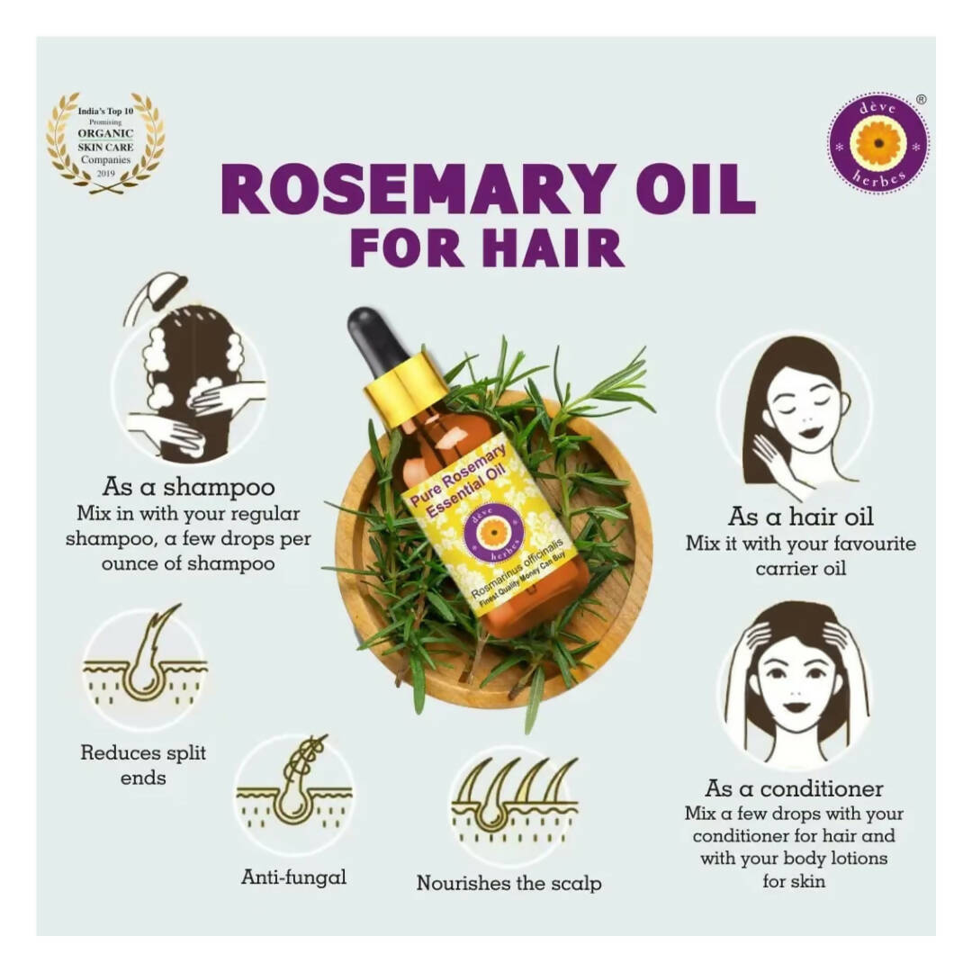 Deve Herbes Pure Rosemary Essential Oil - Distacart