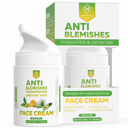 Mountainor Anti-Blemish Pigmentation & Uneven Skin Face Cream - Distacart