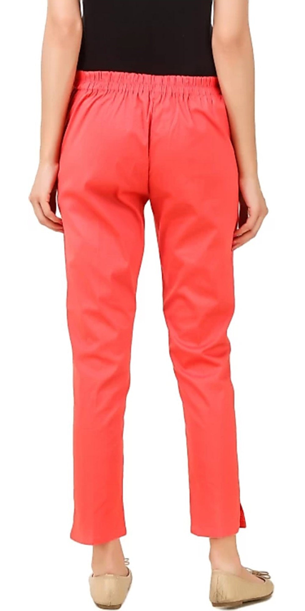 PAVONINE Gajri Color Stretchable Cotton Lycra Fabric Pencil Pant For Women - Distacart