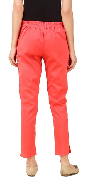 PAVONINE Gajri Color Stretchable Cotton Lycra Fabric Pencil Pant For Women - Distacart