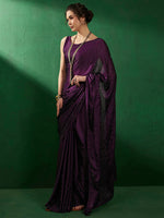 Thumbnail for Sangria Embellished Beads and Stones Sarees - Distacart