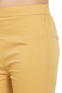Thumbnail for PAVONINE Light Skin Color Stretchable Cotton Lycra Fabric Pencil Pant For Women - Distacart
