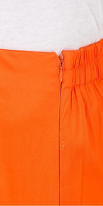 Thumbnail for PAVONINE Orange Color Stretchable Cotton Lycra Fabric Pencil Pant For Women - Distacart