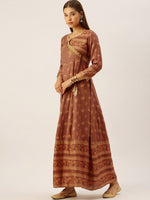 Thumbnail for HERE&NOW Women Embroidered Regular Sleeves Kurta with Dupatta - Distacart