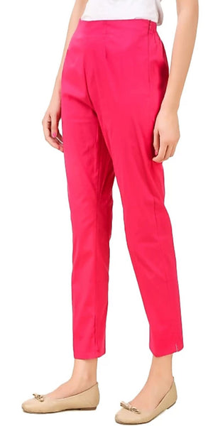 PAVONINE Rani Color Stretchable Cotton Lycra Fabric Pencil Pant For Women - Distacart