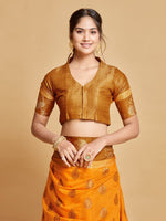 Thumbnail for Sangria Ethnic Motifs Woven Design Art Silk Banarasi Saree - Distacart