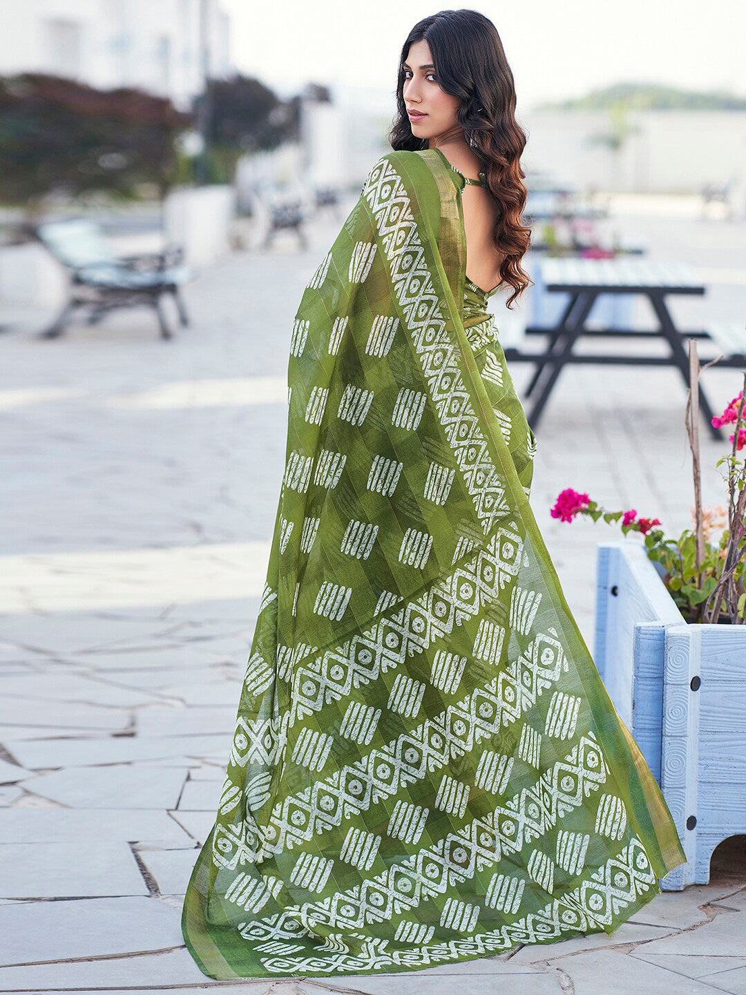 Kalini Batik Printed Bagh Sarees - Distacart