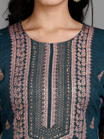 Thumbnail for Kalini Ethnic Motifs Embroidered Zardozi Kurta & Trousers With Dupatta - Distacart