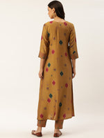 Thumbnail for Sangria Women Yellow Floral Printed Kurta - Distacart