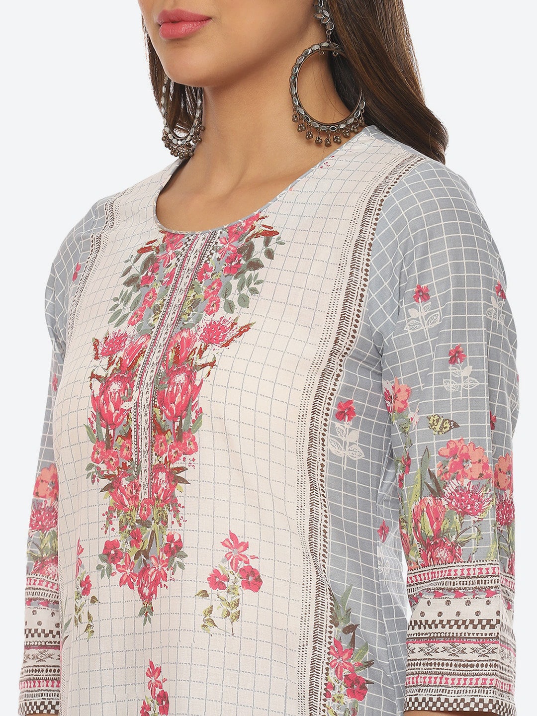 Biba Floral Printed Cotton Kurta - Distacart