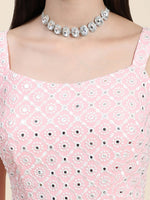 Thumbnail for Kalini Ethnic Motifs Embroidered Regular Thread Work Kurta With Palazzos & Dupatta - Distacart