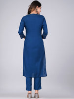 Thumbnail for Kalini Regular Gotta Patti Kurta With Trousers - Distacart