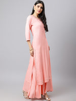 Thumbnail for Khushal K Yoke Design Mirror Work Kurta with Palazzos & Dupatta - Distacart