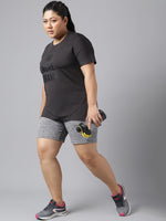 Thumbnail for MKH Plus Size Typography Printed Dri-FIT Relaxed Fit Drop-Shoulder Sleeves Gym T-shirt - Distacart