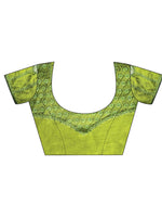 Thumbnail for Mitera Green & Yellow Ombre Dyed Sequinned Poly Chiffon Saree - Distacart
