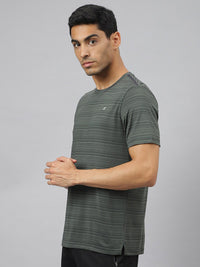Thumbnail for Alcis Men Stretch-X Anti-Static Slim-Fit Round Neck Running T-Shirt - Distacart