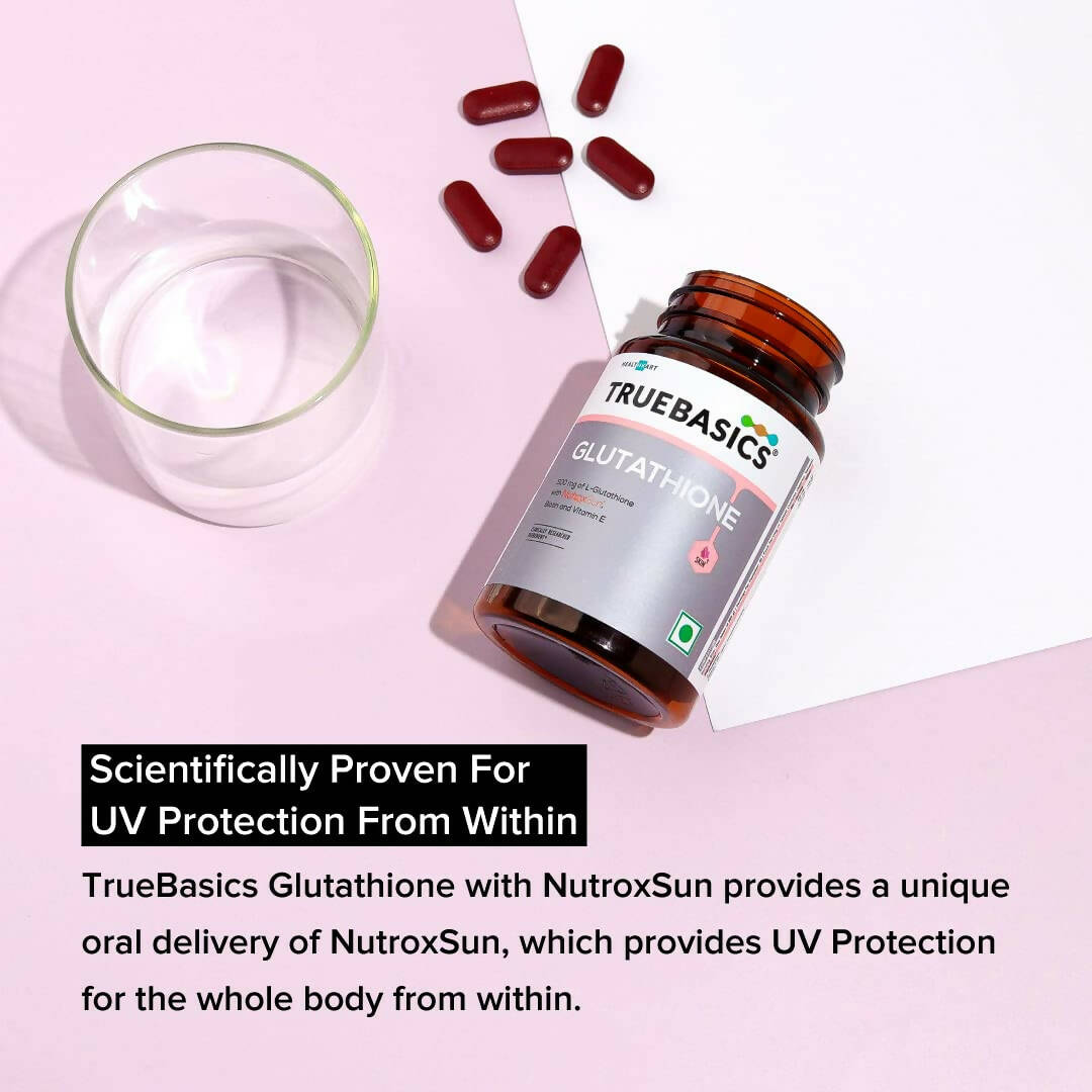 TrueBasics Glutathione with Nutroxsun, Biotin & Vitamin E Tablets - Distacart