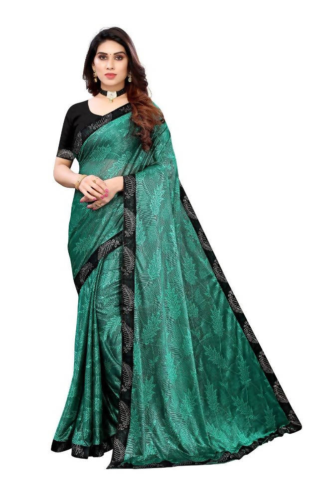 Vamika Rama Green Malai Silk Embroidery Saree