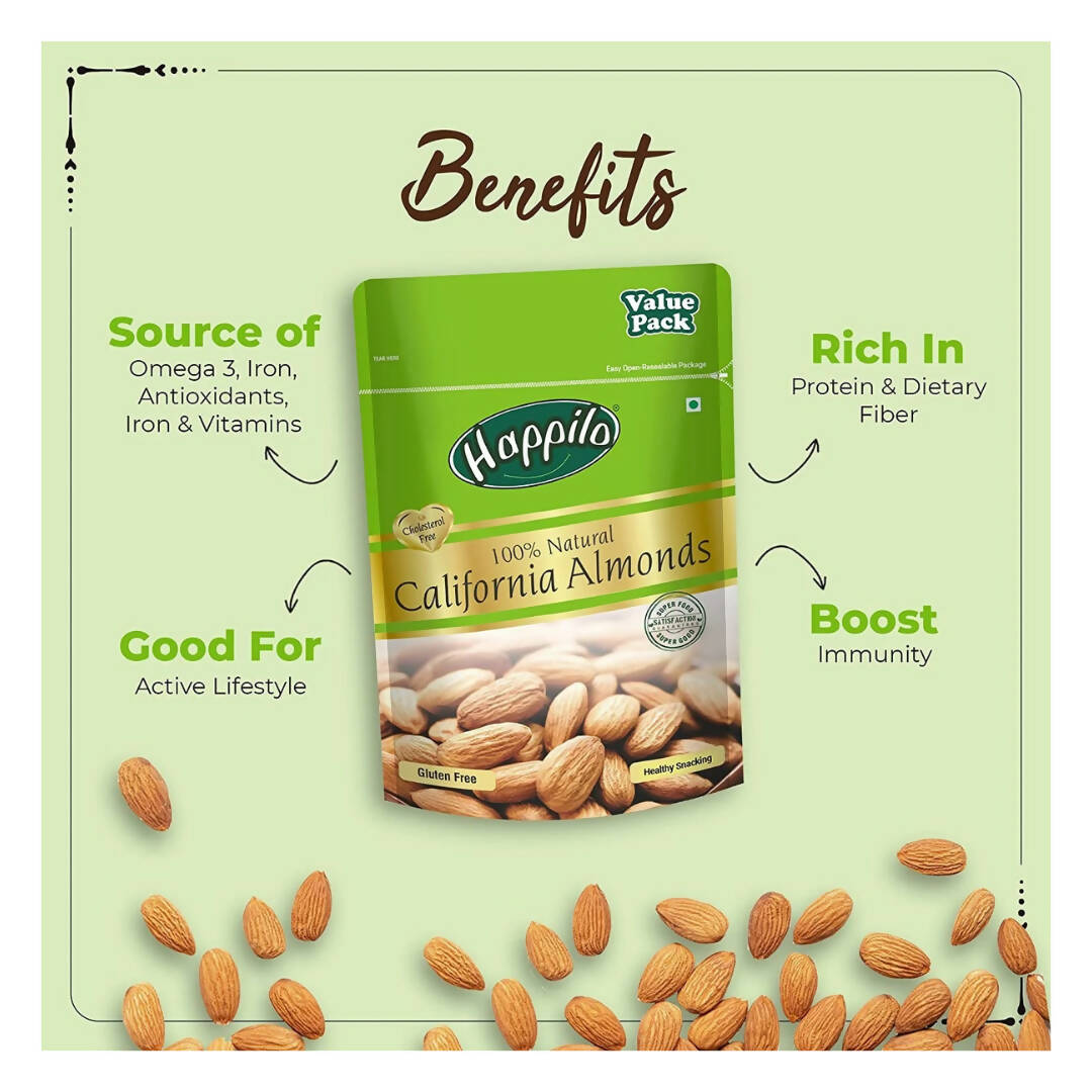 Happilo Premium Nuts & Dryfruit Combo (Almond, Cashews & Green Raisin) - Distacart