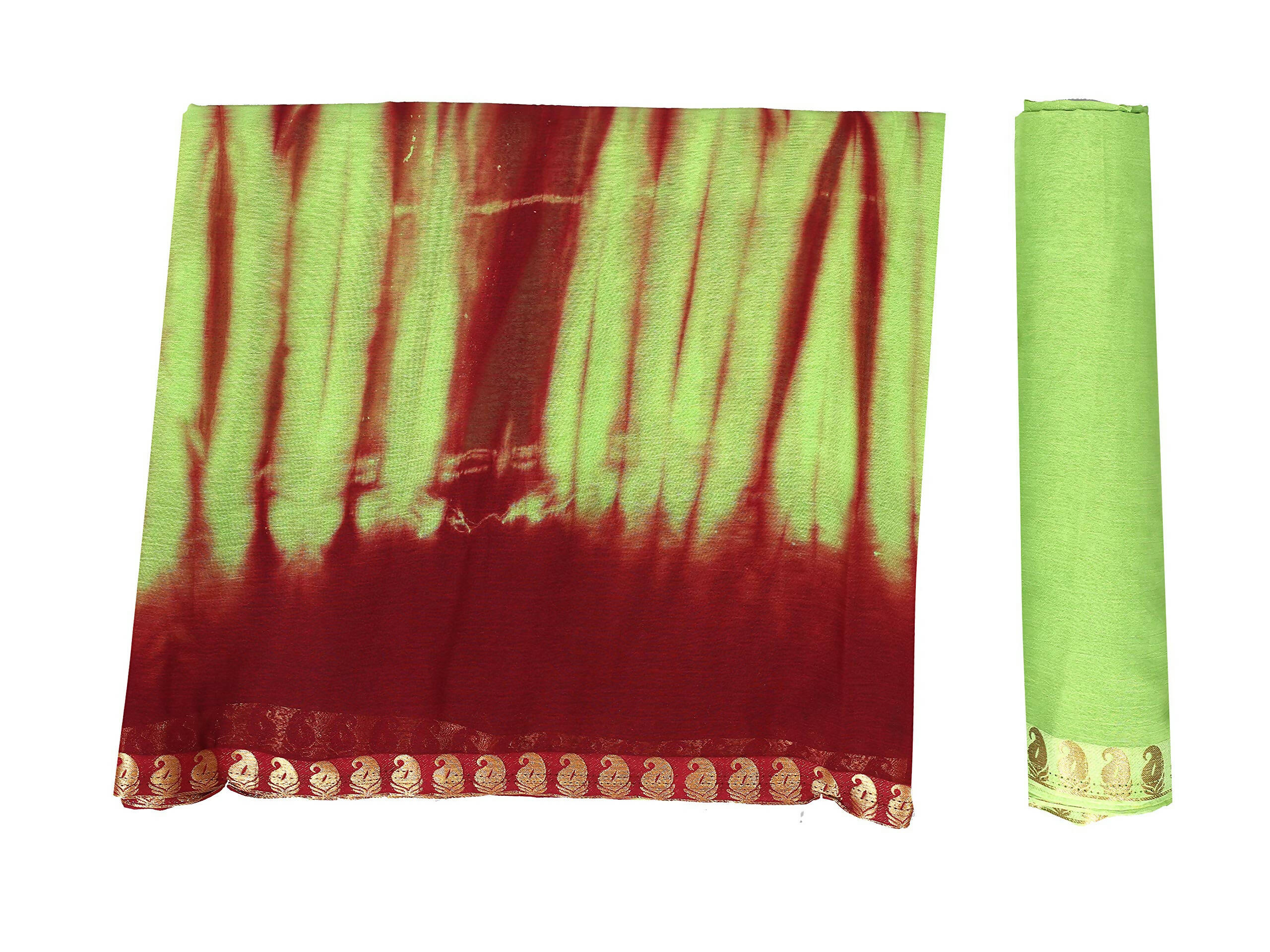 Mimosa Women's Green Chiffon Banarasi Silk Saree - Distacart