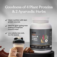 Thumbnail for Kapiva Ayurveda Men's Vegan Protein - Chocolate Flavour