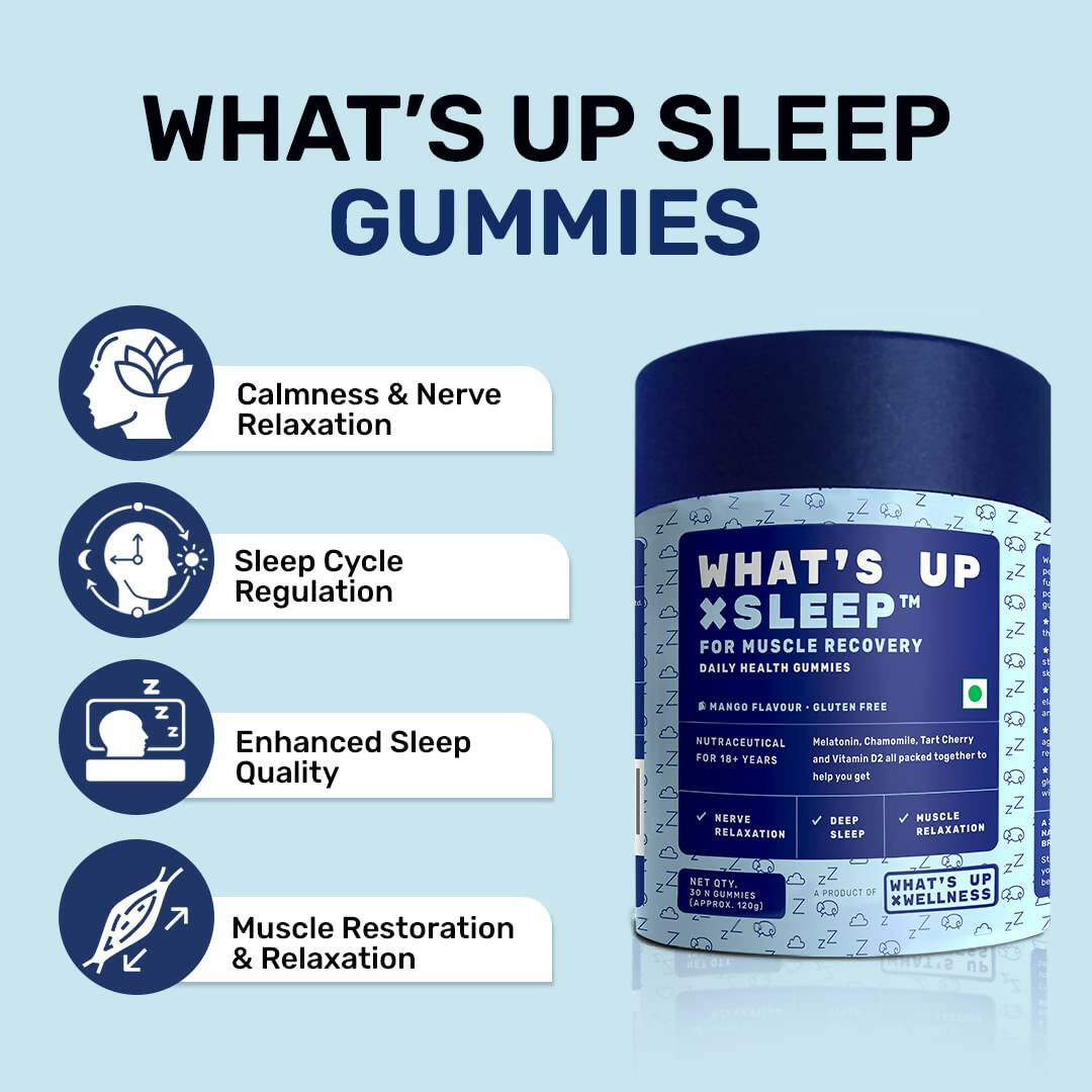What’s Up Wellness Sleep For Muscle Recovery Gummies - Distacart