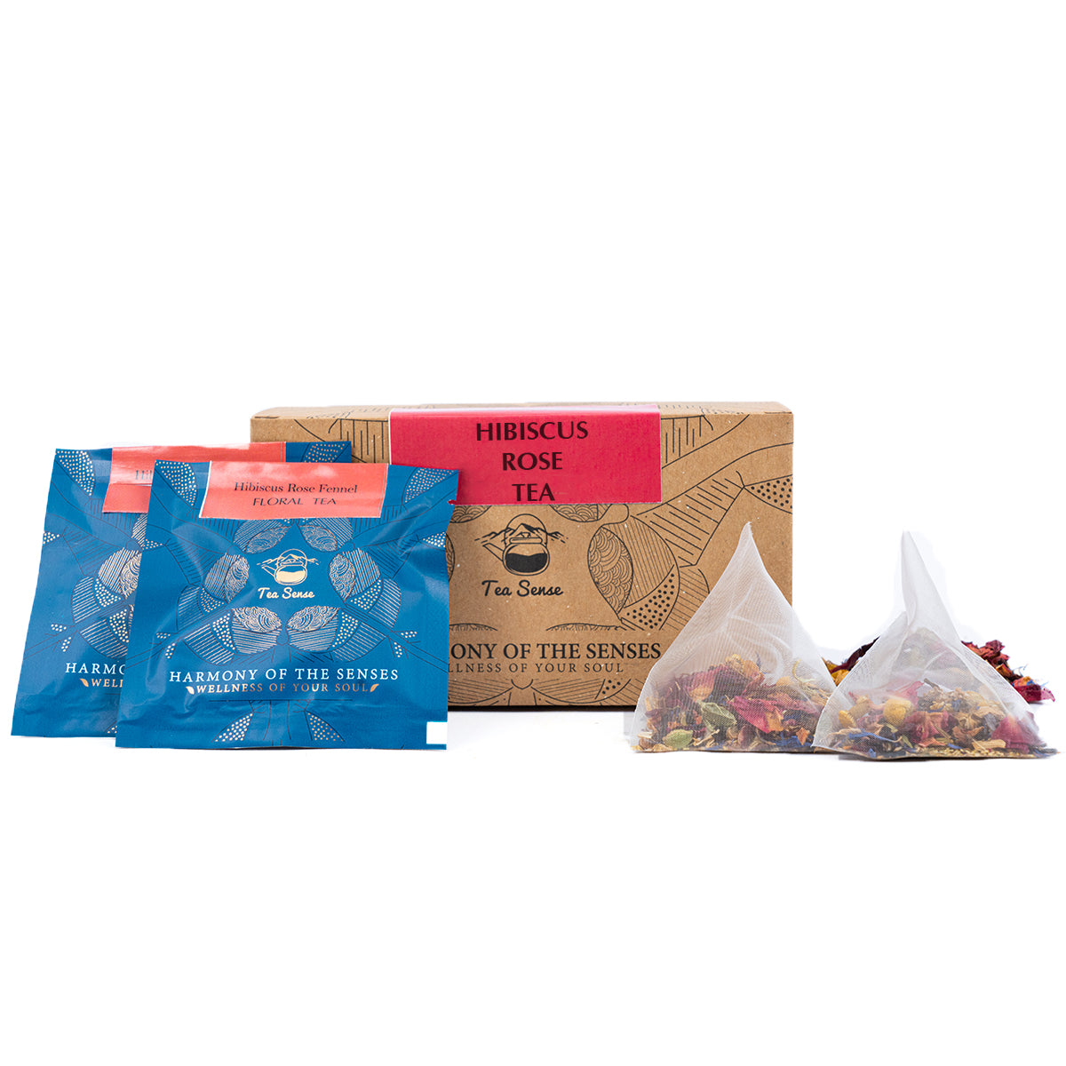 Tea Sense Hibiscus Rose Tea Bags Box - Distacart