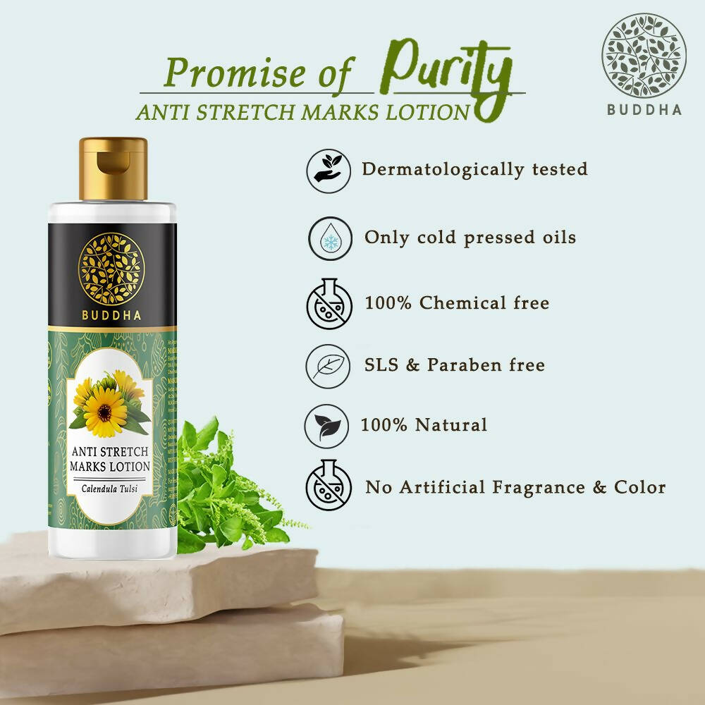 Buddha Natural Anti-Stretch Marks Body Lotion - The Visible Signs Of Stretch Marks - Distacart
