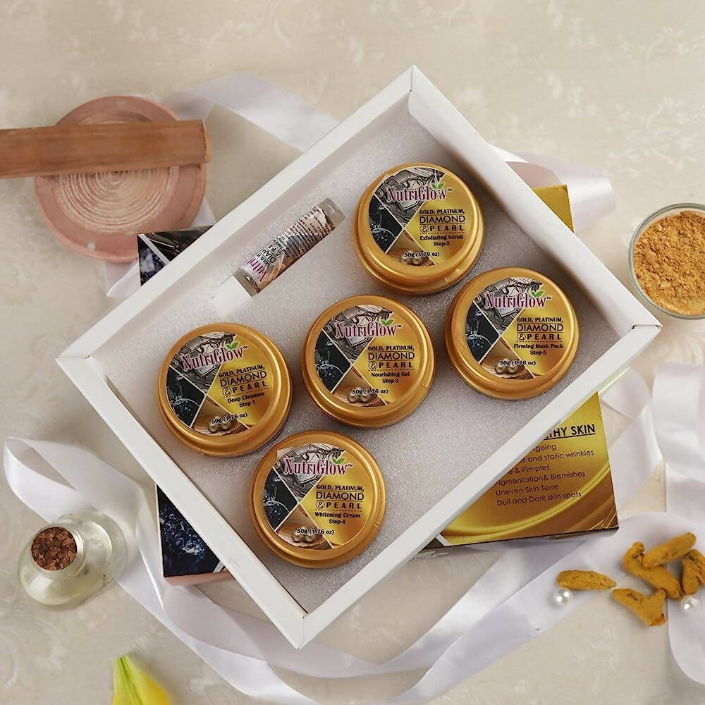 NutriGlow Platinum Diamond Gold and Pearl Facial kit - Distacart