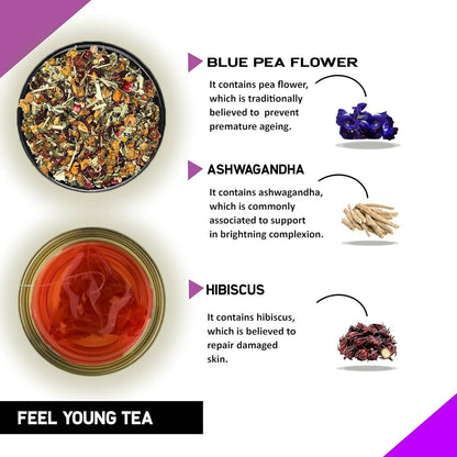 Teacurry Feel Young Tea Bags (Anti Ageing Tea) - Distacart