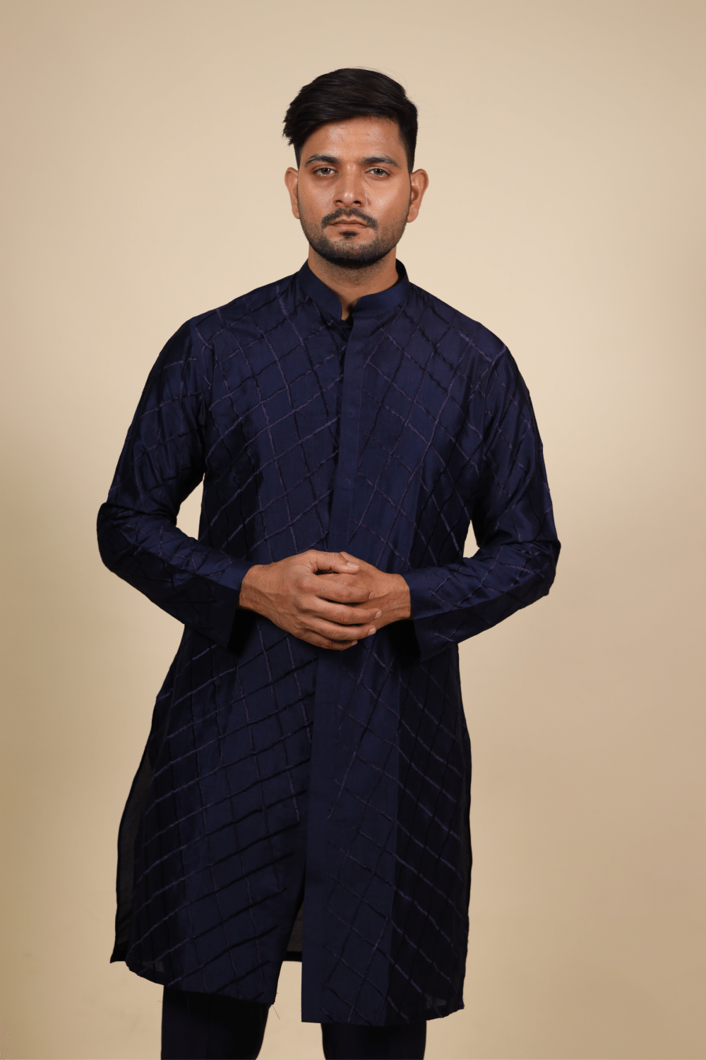 Cut Lattice Designer Men's Kurta by Hilo Designs - Distacart