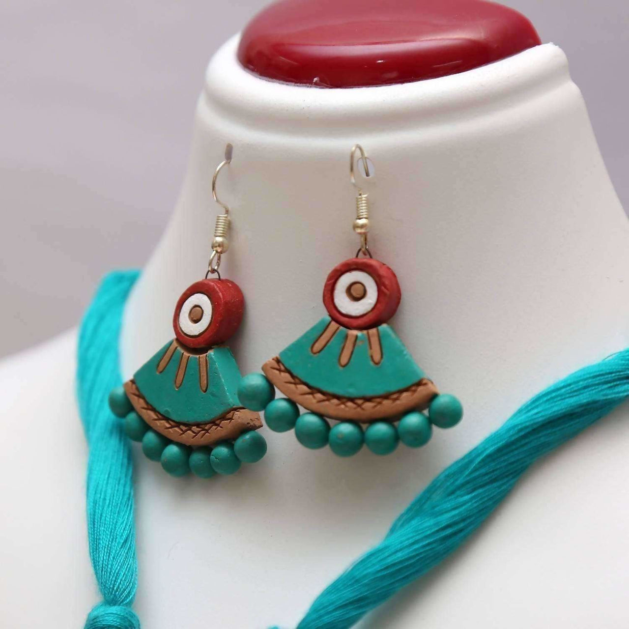 Terracotta Jewelry Ethnic collection Jewelry Set with Earrings