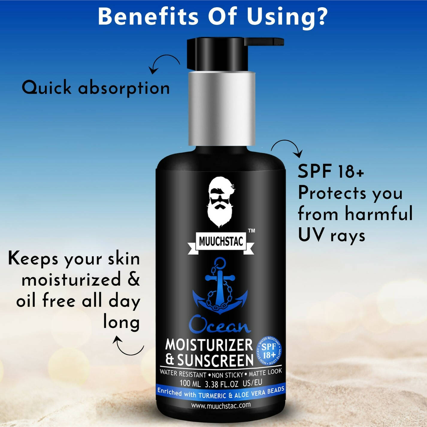 Muuchstac Ocean Moisturizer & Sunscreen For Men - Distacart