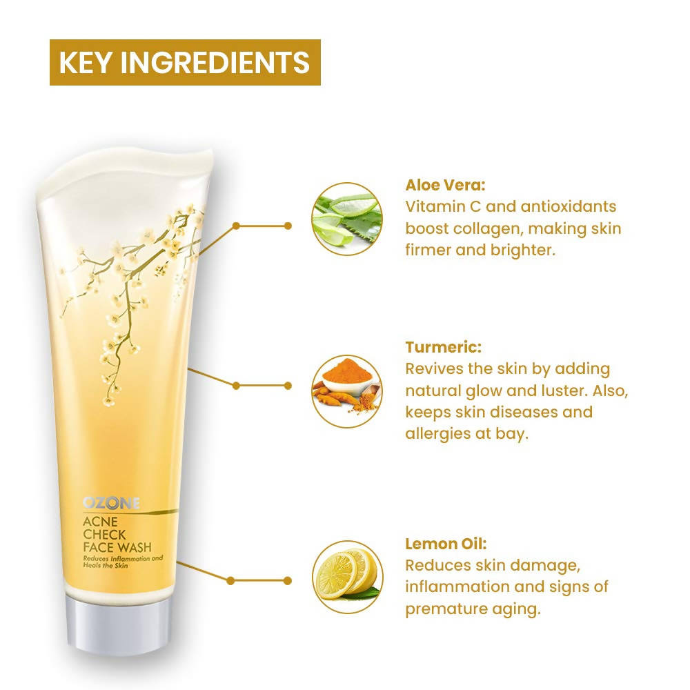 Key Ingredients Ozone Acne Check Face Wash