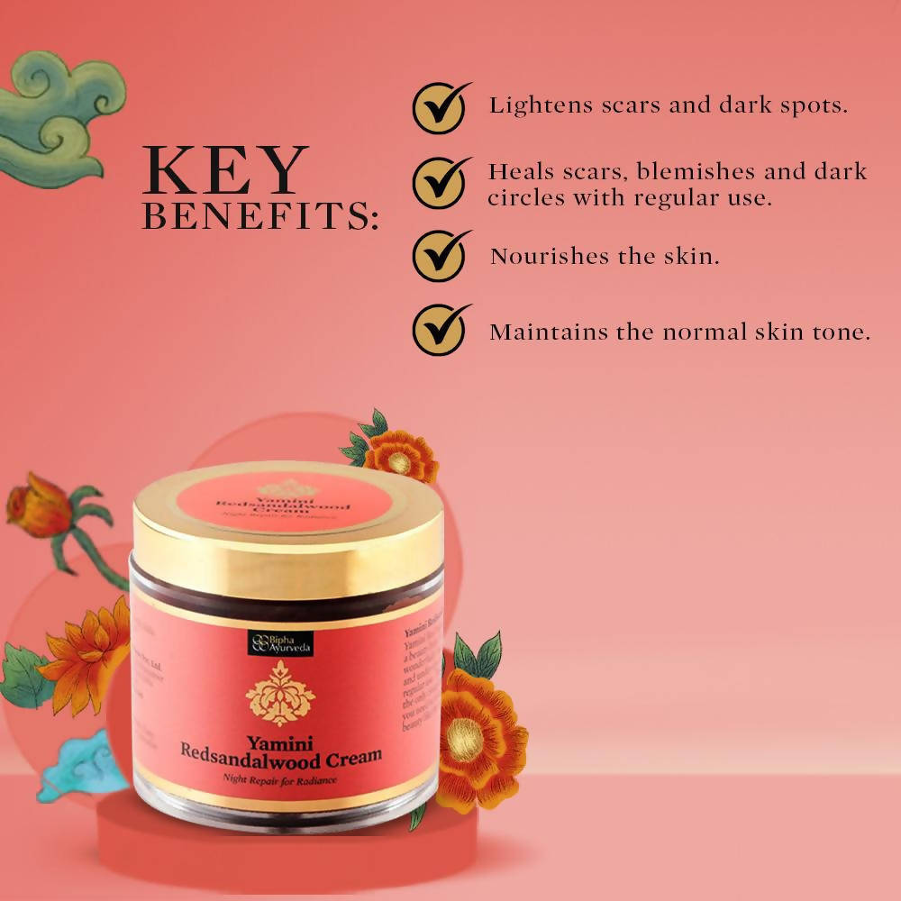 Bipha Ayurveda Yamini Redsandalwood Cream - Distacart