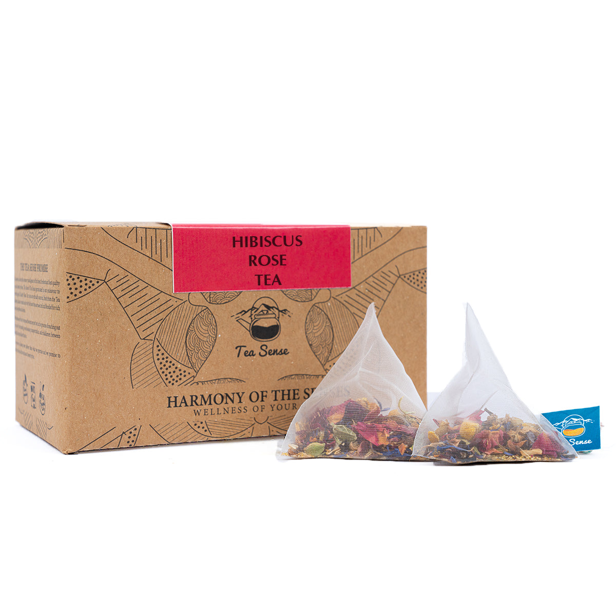 Tea Sense Hibiscus Rose Tea Bags Box - Distacart