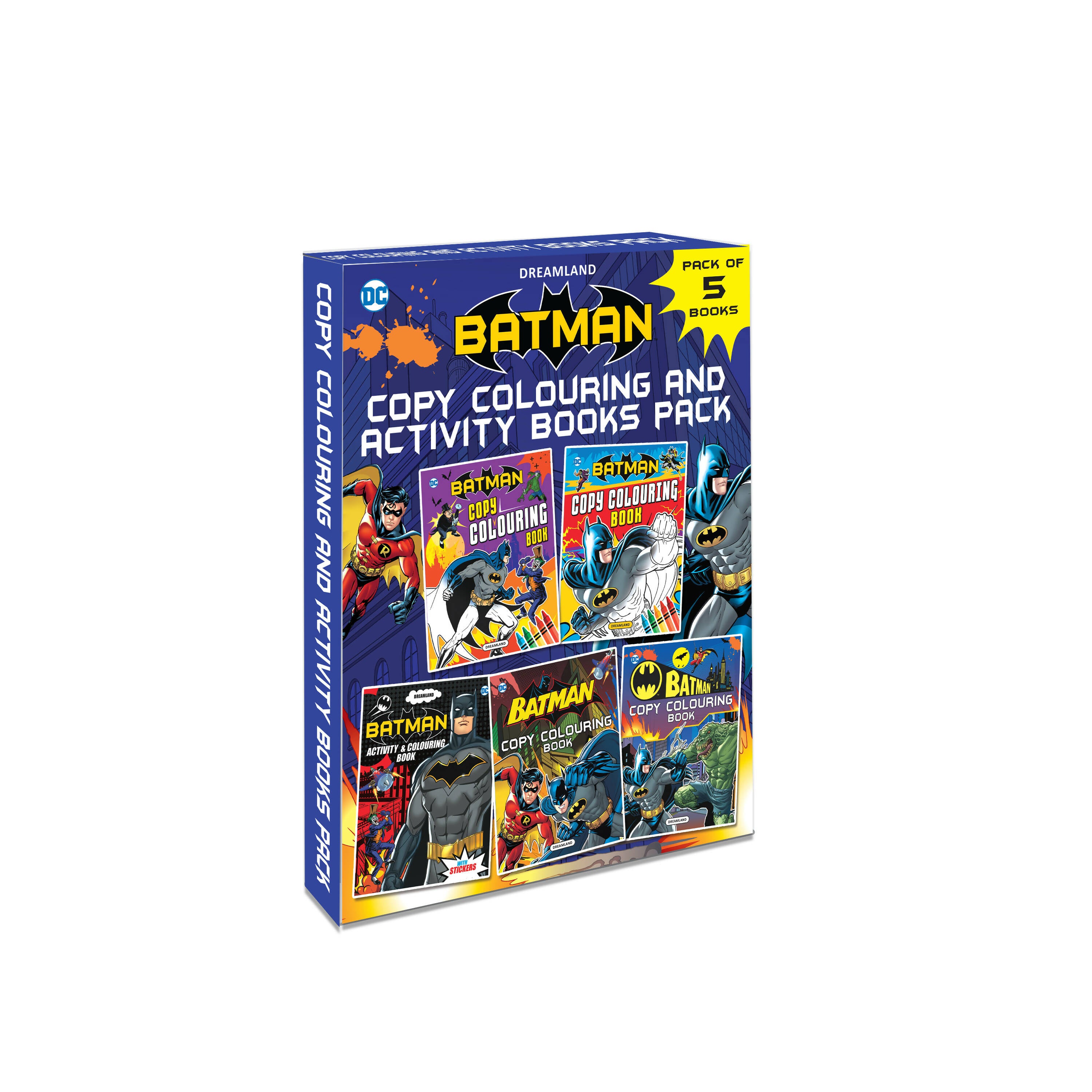 Dreamland Batman Copy Colouring and Activity Books Pack (A Pack of 5 Books) - Distacart