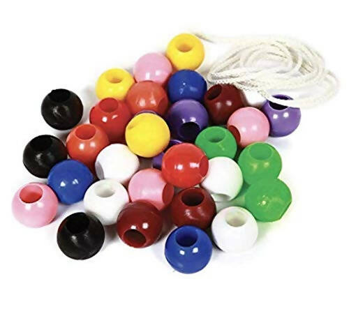 Kipa 72 Pieces Big Size Plastic Counting Beads Fun Puzzle Game for Kids, Multicolor Play with Fun - Distacart