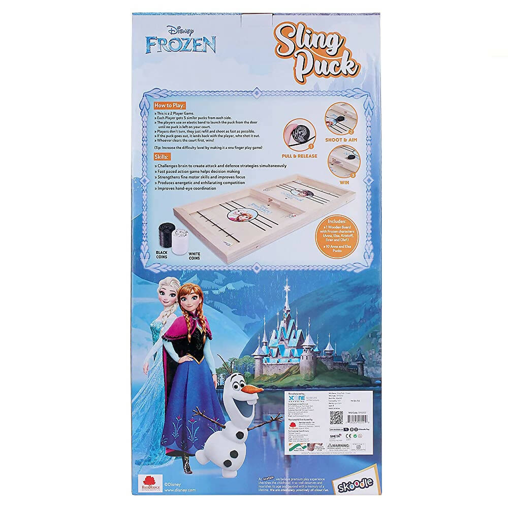 Skoodle Disney Frozen Sling Puck Game, Super Fast Portable Desktop Sport Table Board Game Tabletop Slingshot Games Toys for Kids - Distacart