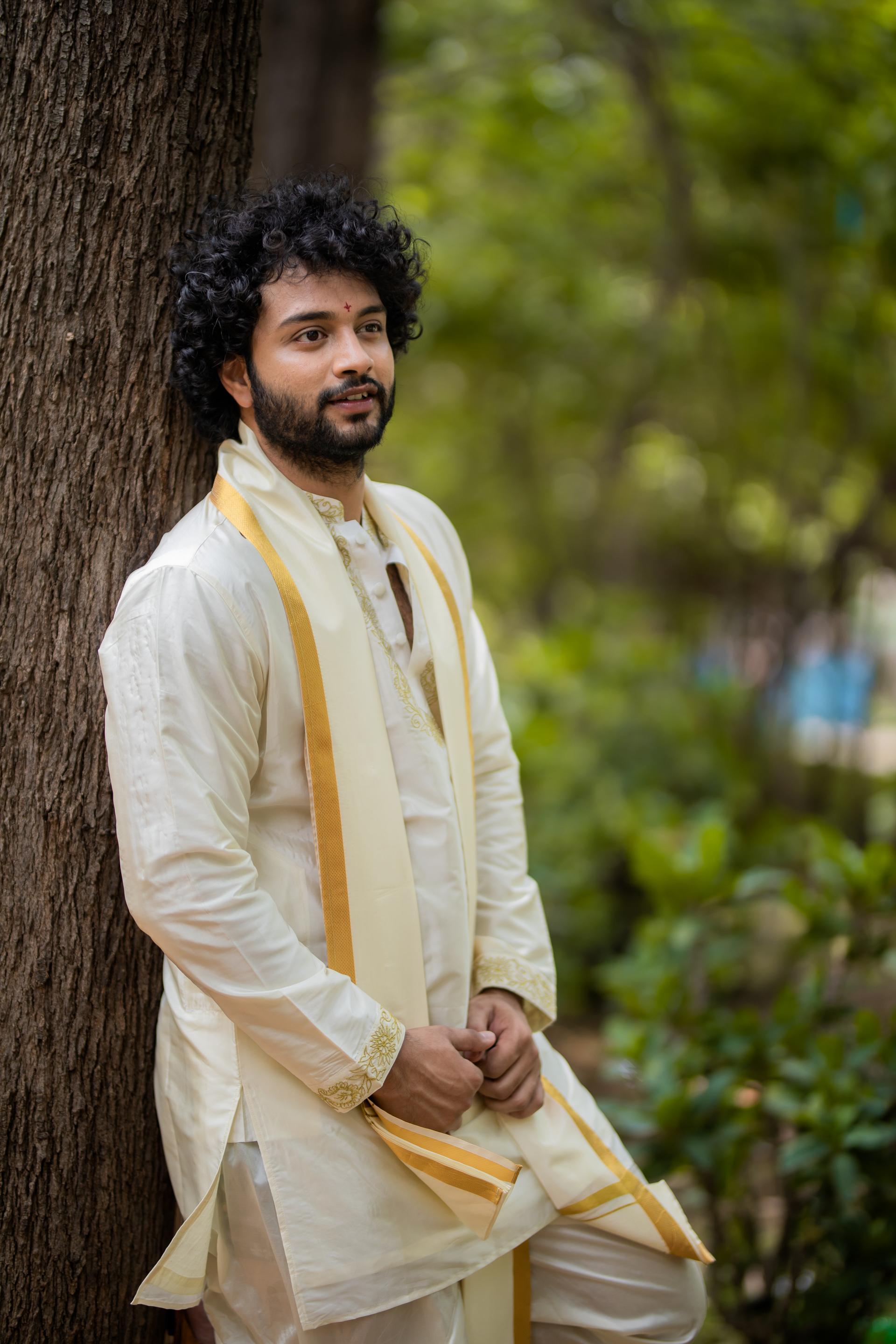 Gleaming Gold Designer Kurta set by Hilo Designs - Distacart