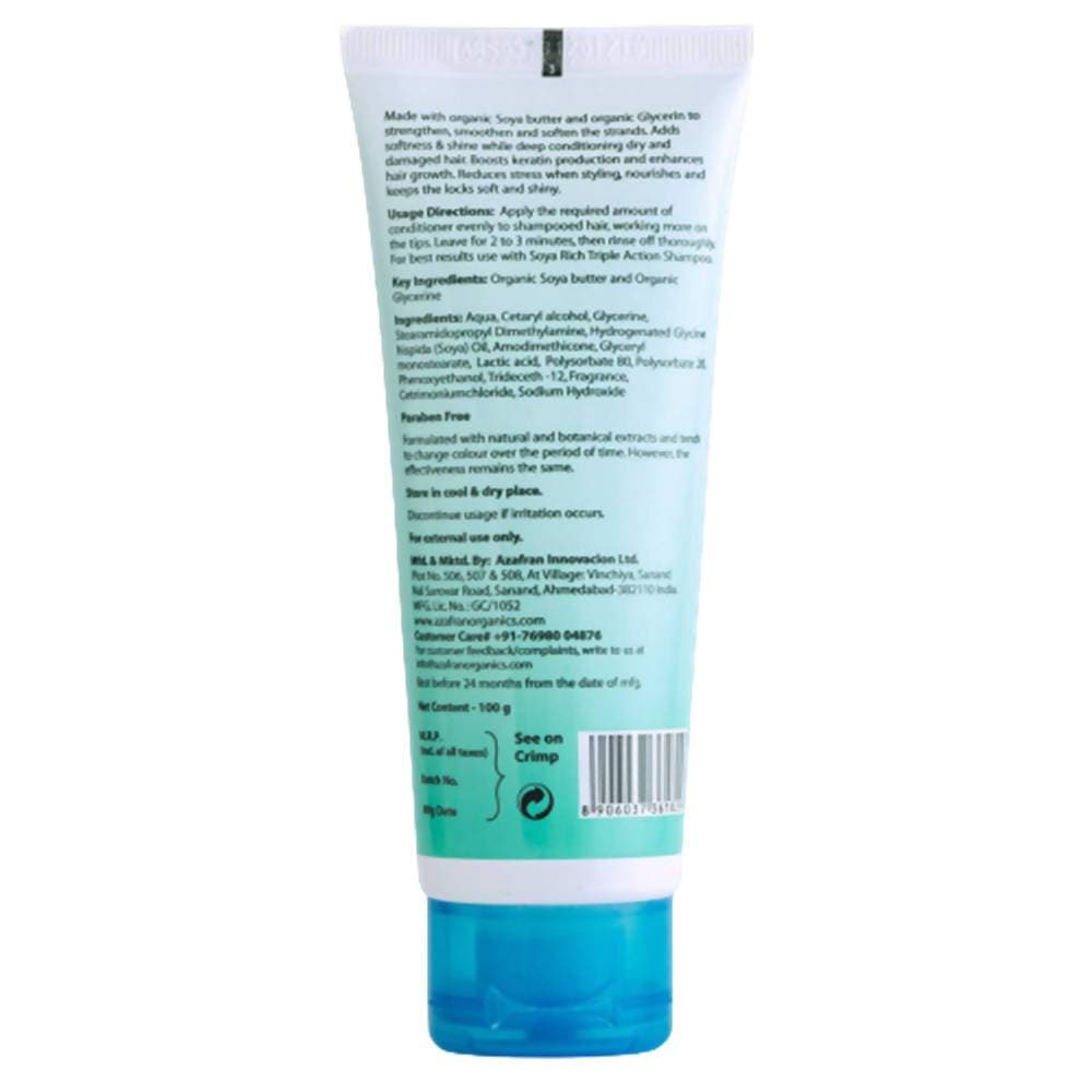 Azafran Organics Soya Rich Triple Action Intense Moisturizing Conditioner - Distacart