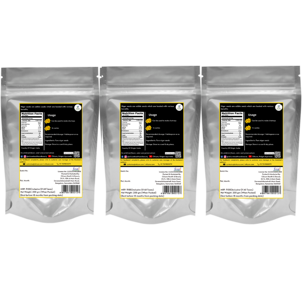 Nxtgen Ayurveda Niger Seeds Raw - Distacart