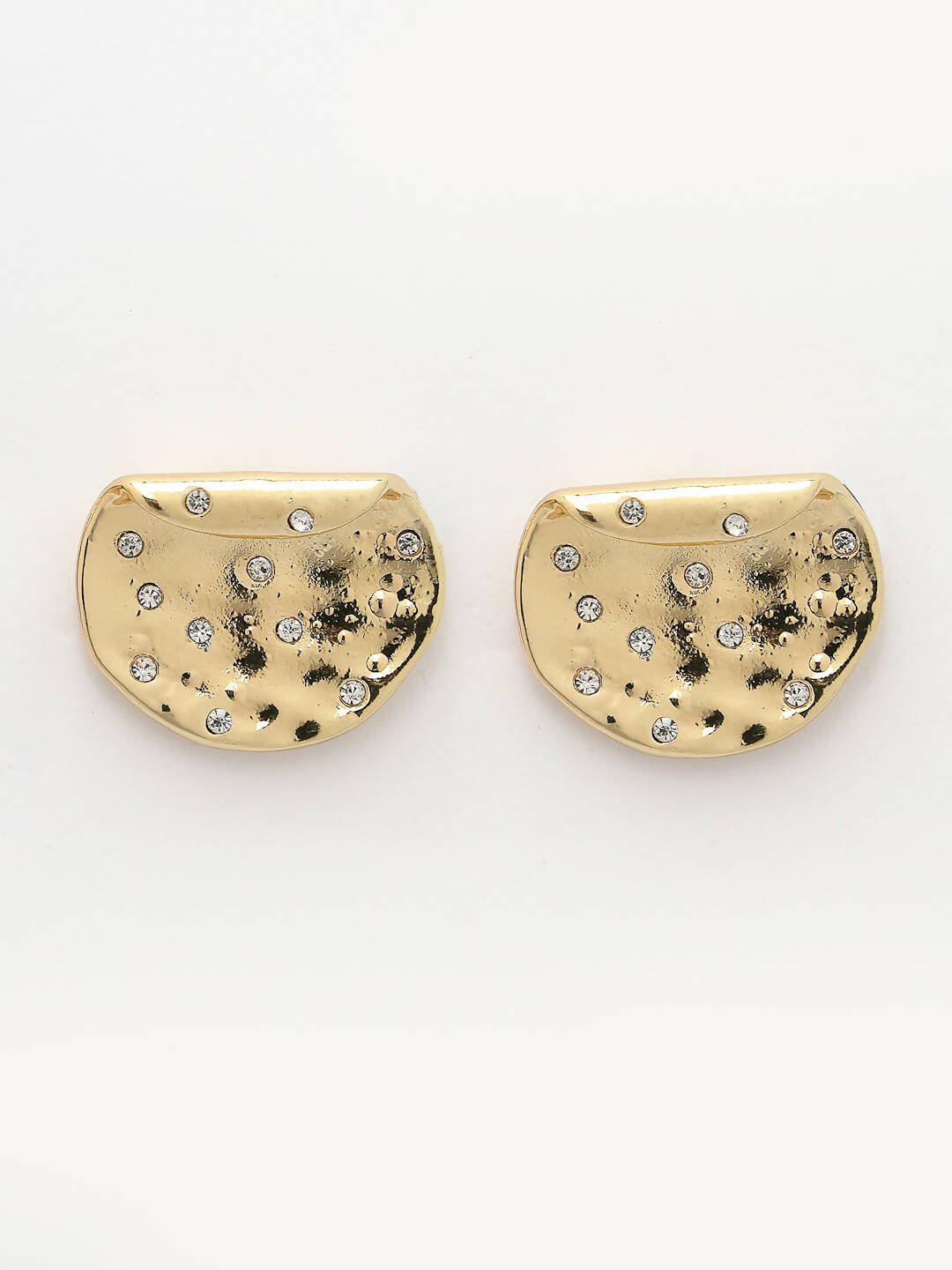 NVR Women Gold-Plated Contemporary Studs Earrings - Distacart