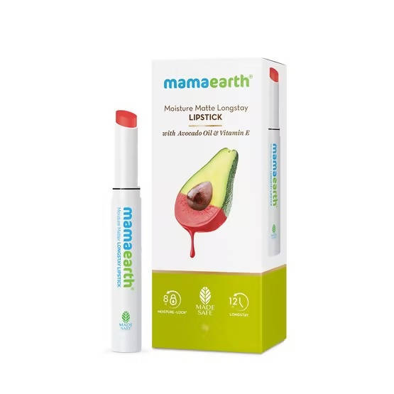 Mamaearth Moisture Matte Long Stay Lipstick-Melon Red