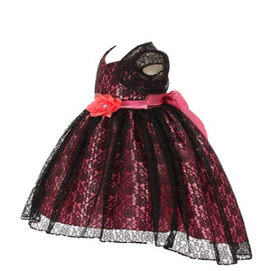 Asmaani Baby Girl's Black Colour Satin A-Line Maxi Full Length Dress (AS-DRESS_22158) - Distacart