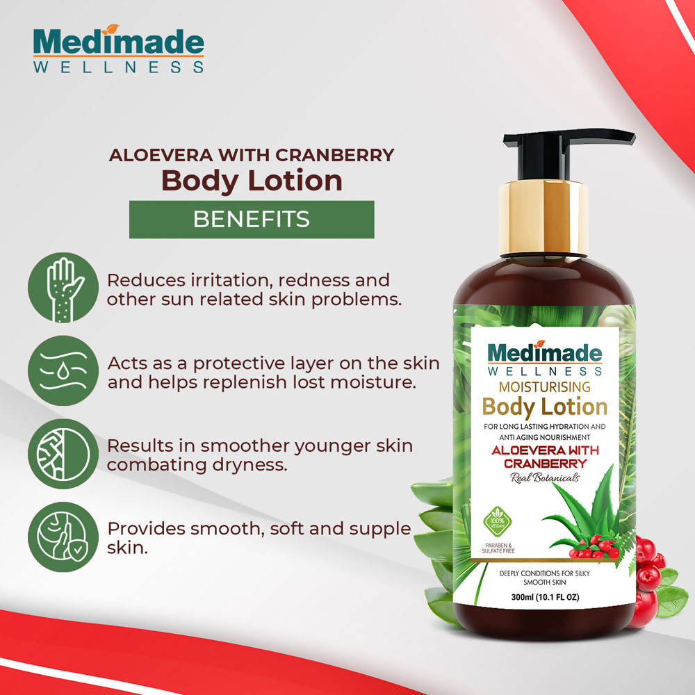 Medimade Wellness Moisturising Body Lotion With Aloevera With Cranberry - Distacart