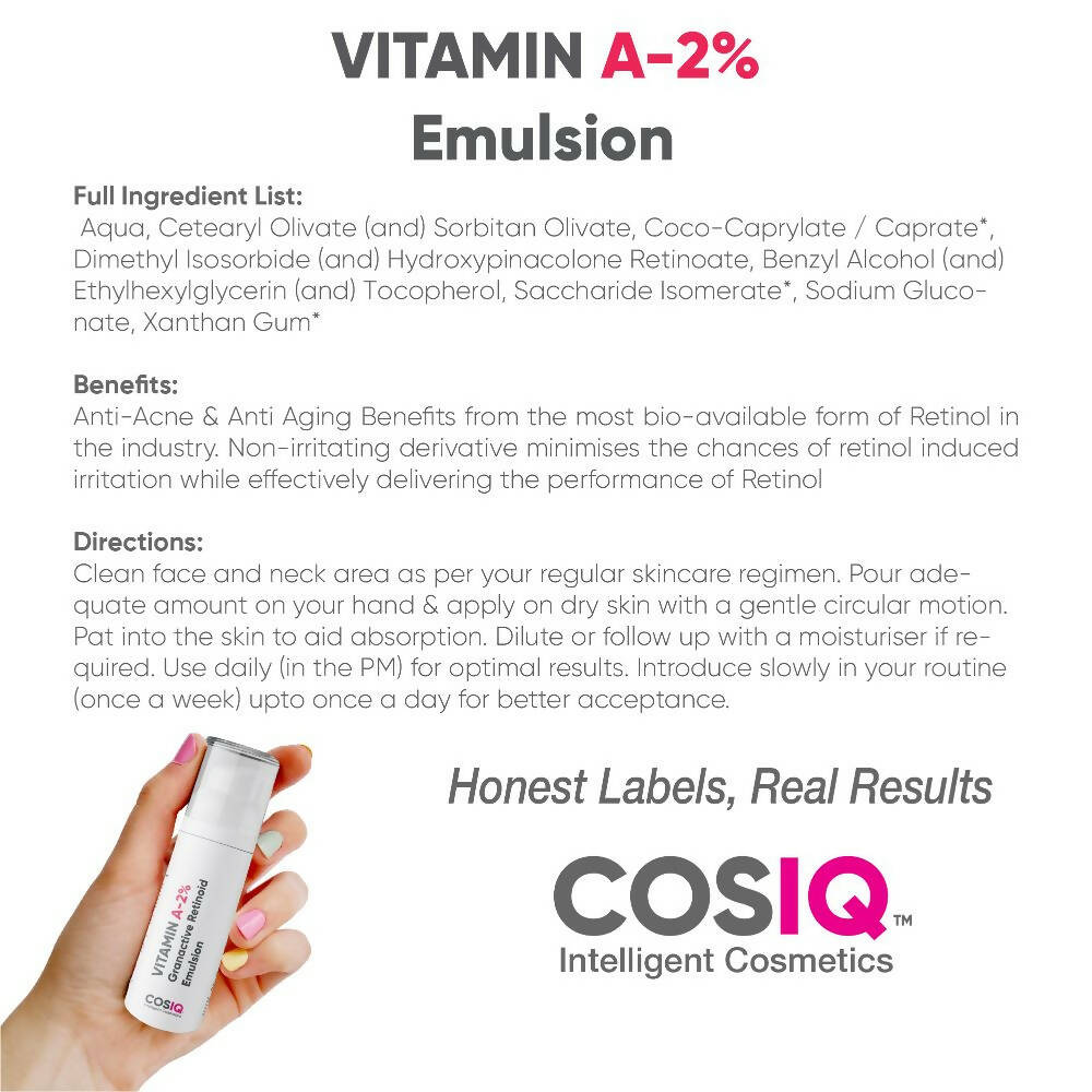 Cos-IQ Vitamin A-2% Granactive Retinoid Emulsion - Distacart