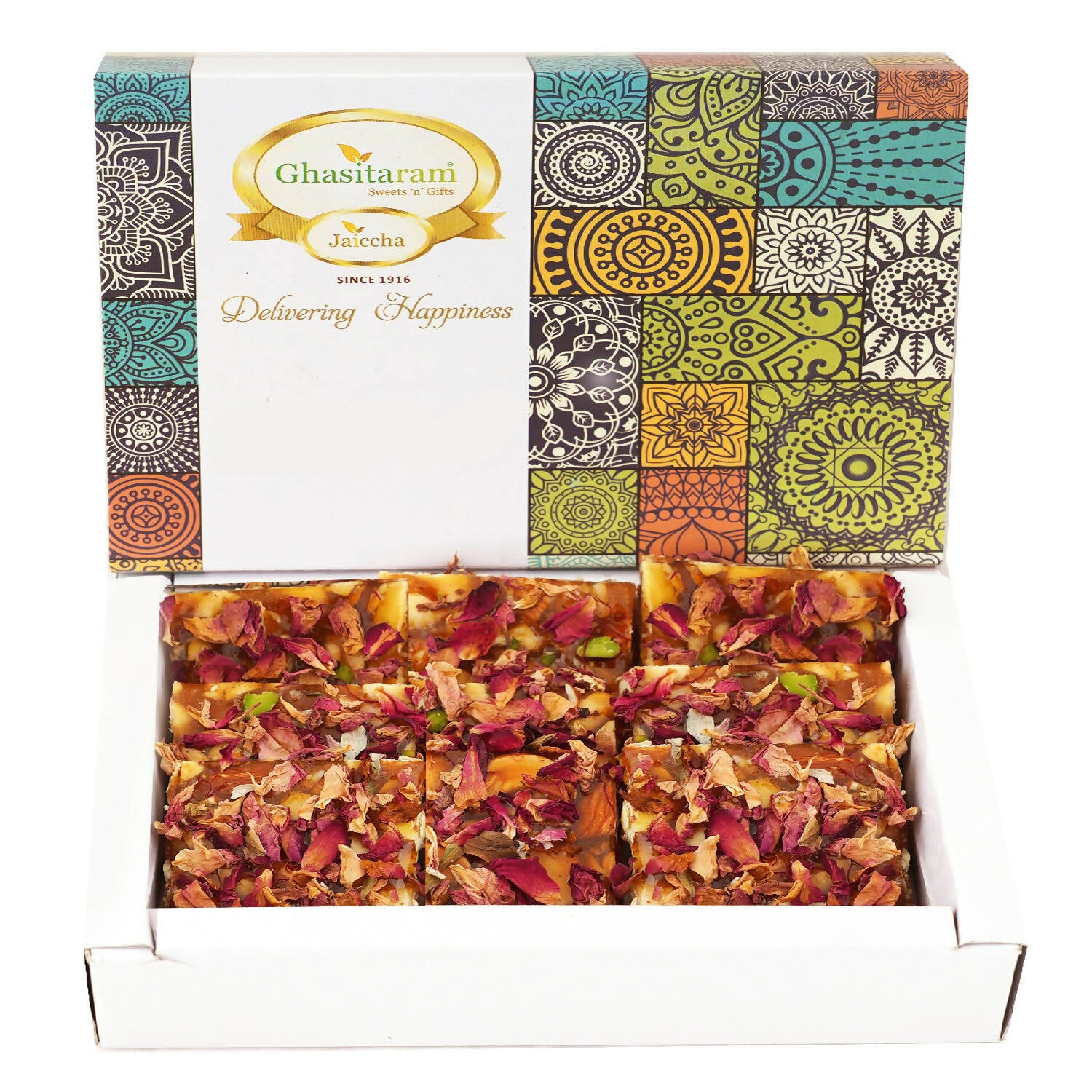 Ghasitaram Sankranti /Lohri Sweets-Rose Dryfruit Chikki - Distacart