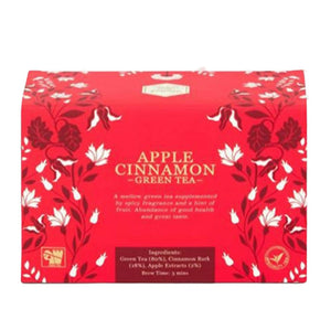Mittal Teas Apple Cinnamon Green Tea - Eco Friendly Bags - Distacart