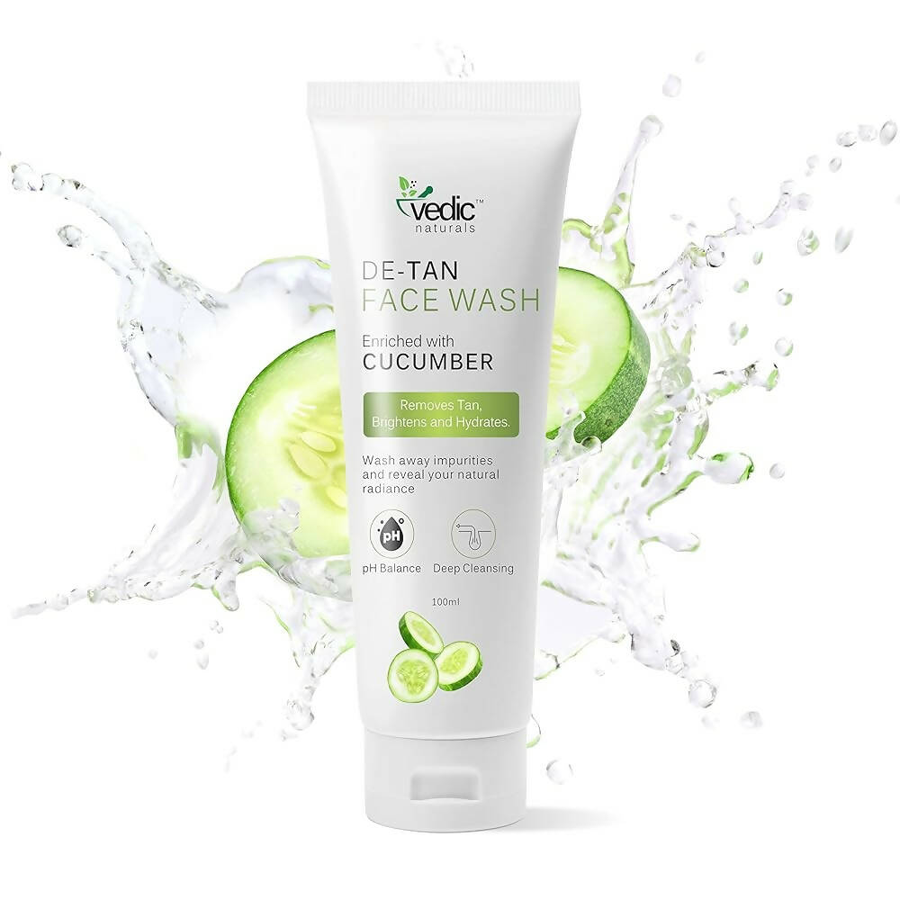 Vedic Naturals Cucumber De Tan Face Wash - Distacart